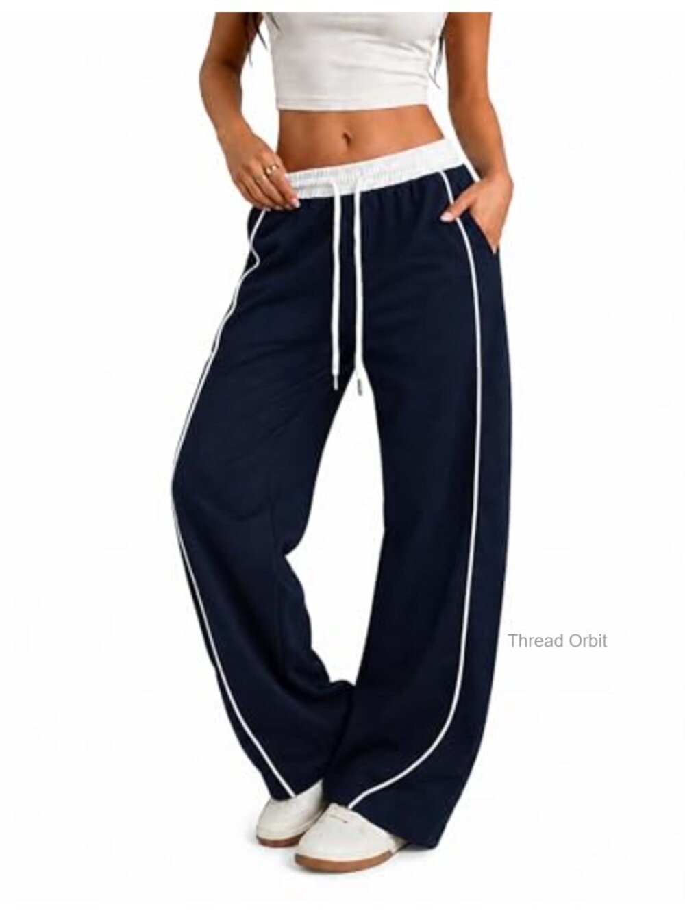 Womens Parachute Pants Y2K Wide Leg Sweatpants Drawstring Jogger